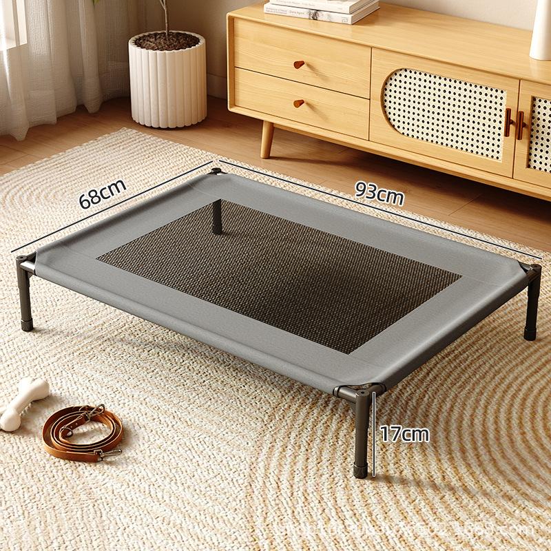 Summer breathable pet marching bed, moisture resistant off the ground, cat and dog beds, small and medium-sized dog beds