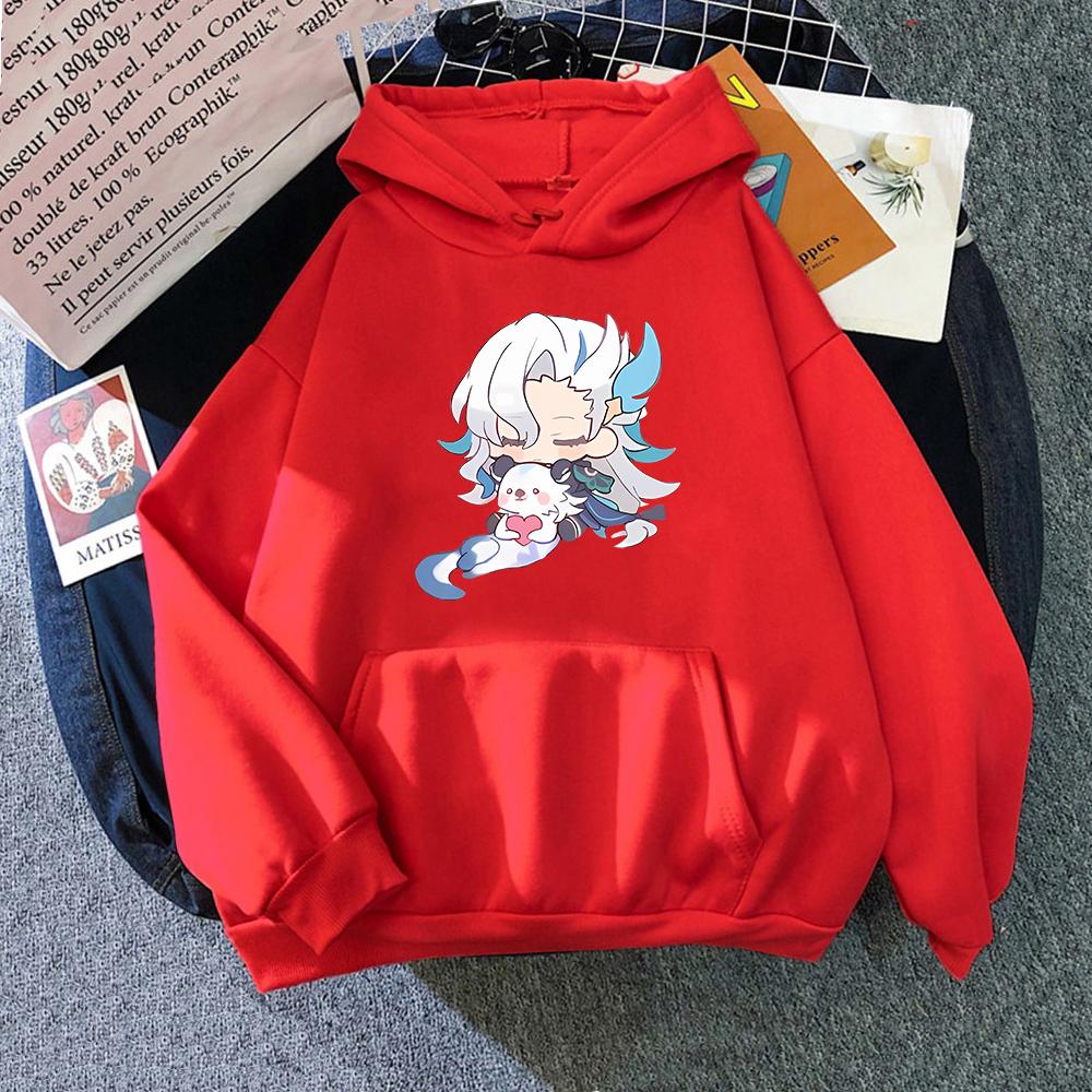 Genshin Impact Neuvillette Hanorac anime unisex Hanorac clasic clasic Harajuku Îmbrăcăminte bărbați și femei Clasic simplu la modă