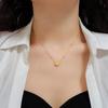 Women Fashion Simple Love Heart Titanium Steel Clavicle Necklace Jewelry