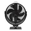 Stove Fan with 6 Blades, Air Circulation, Quiet Operation (Under 25dB), for Wood Stoves, Improves Heating Efficiency, Heat-Driven, Fireplace Burner Fa