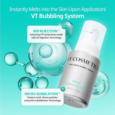 PDRN Kyselina Hyaluronová Máta Mikro Bublinkové Sérum 2.36fl.oz/70ml