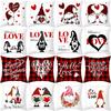 Red Cartoon Letter Series Valentine's Day Pillow Cover Peach Skin Print Sofa Cushion Cushion Cover