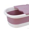 Collapsible Foot Soaking Bath Basin with Massage Pebble,Foldable PP Bucket Tub, Soak