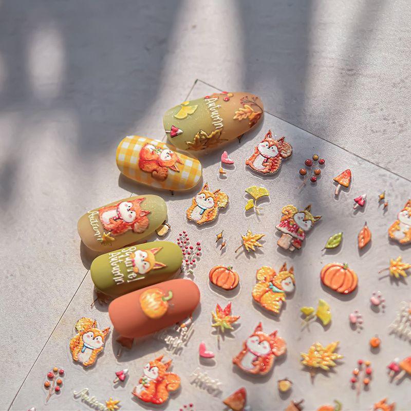 

Тисненые наклейки для ногтей Tomoni Самые продаваемые чехлы для телефонов Детские наклейки для ногтей Наклейки с чучелом белки 4456 Default