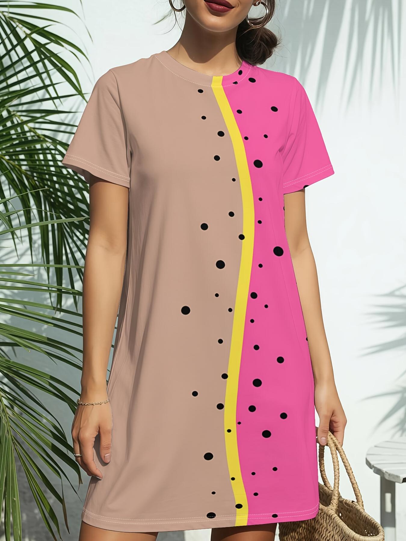 

Pastel SolidNew Women s Round Neck Short Sleeve T-Shirt Dress. American Style Trend Digital Printing. Casual and Versatile for Spring and Summer. Eleg 8XL дубильная кора