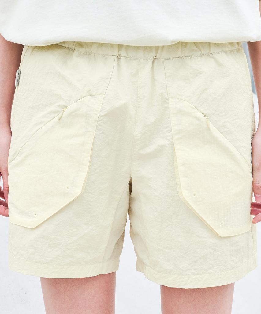 NODE LABS Dev:6 Ripstop Nylon Shorts_Light Yellow