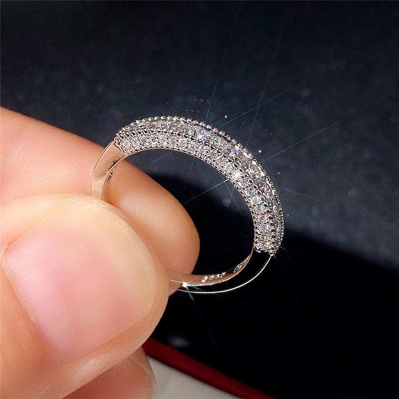Trendy Engagement Rings Female Shiny CZ Fashionable Design Versatile Accessories for Women Delicate Design Jewelry Gift