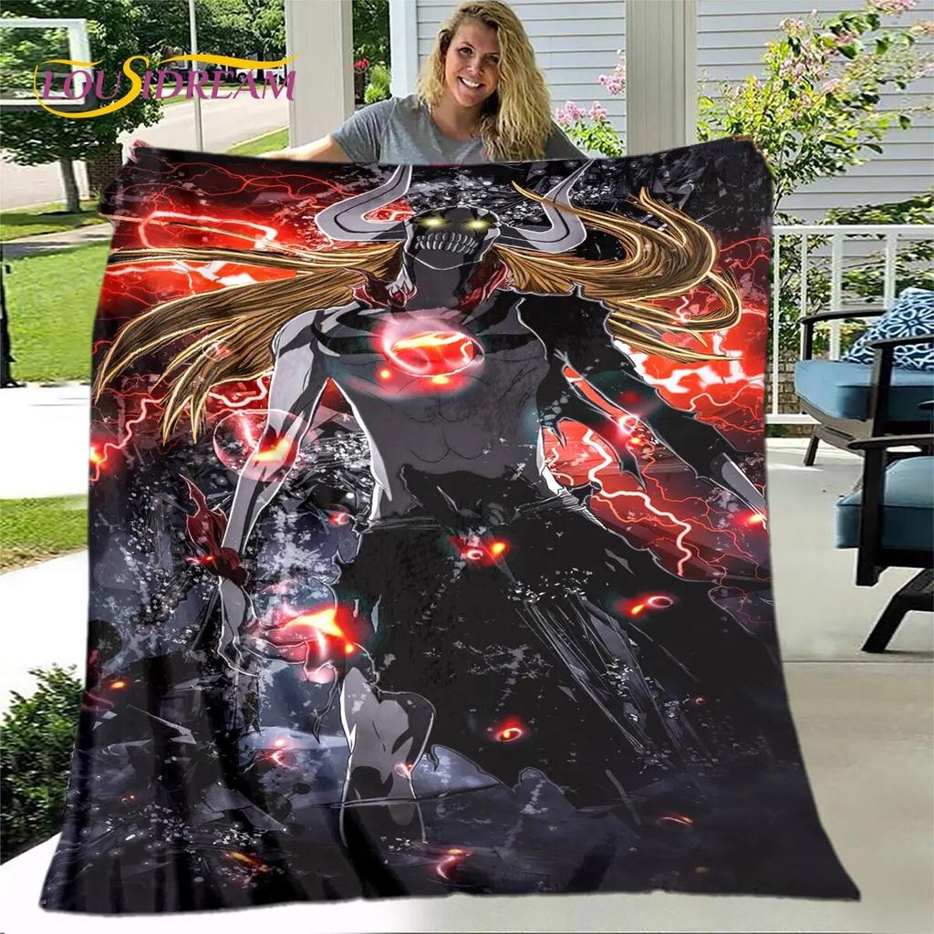Japan Anime Bleach Cartoon Soft Plush Blanket,Flannel Blanket Throw Blanket for Living Room Bedroom Bed Sofa Picnic Cover Kids