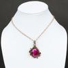 Faceted Kashmir Ruby Pendant Mozambique Garnet Pendant Copper Pendant Gemstone Jewelry Handmade Pendant Gift For Her Designer Copper Jewelry