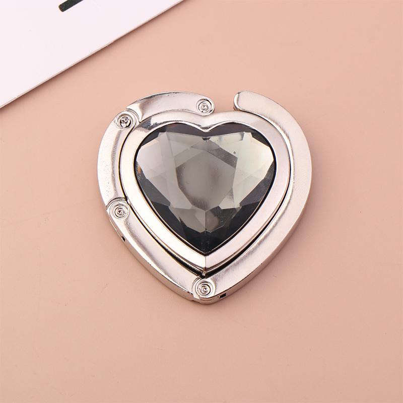 Herzförmiger Faltbarer Handtaschenhaken Taschenaufhänger Tragbar Faltbar Tischhaken Organizer Tischseitenhaken Taschenzubehör