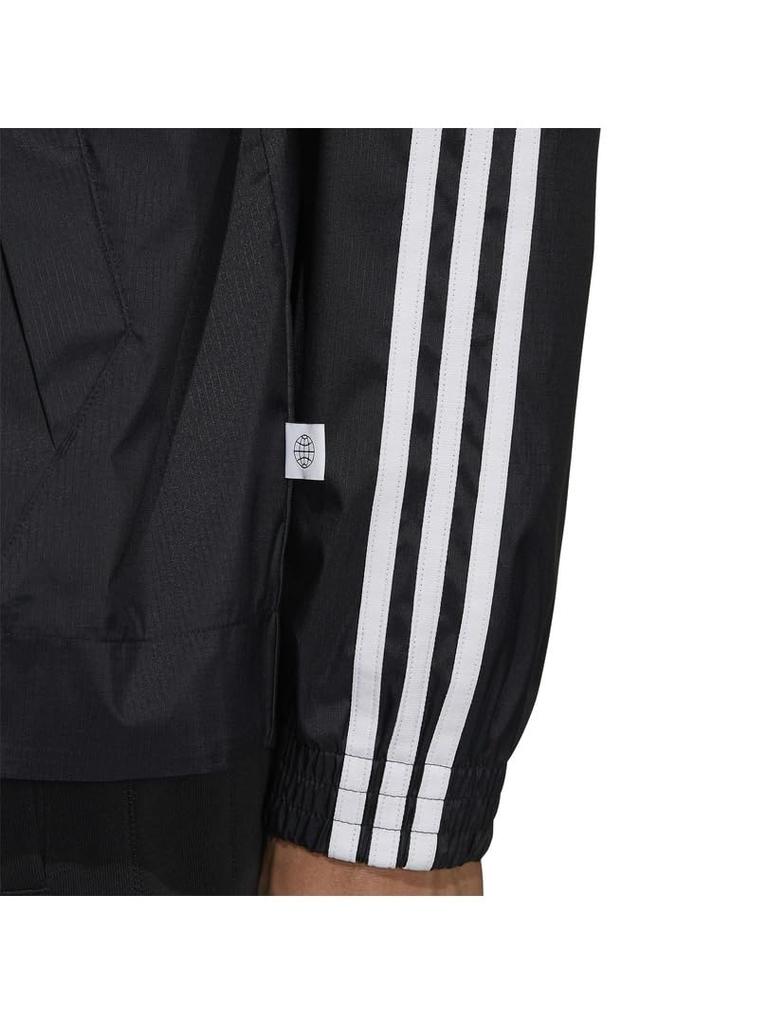 Adidas BXF20 Kapuzen-Webstoff-Jersey Schwarz Größe XL Herren 3-Streifen Locker geschnittenes Oberteil, (IB0248),
