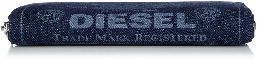 Geldbörse mit Reißverschluss, lang, bedruckt, Denim, X07608P1730, Uni, Indigoblau, H8457 [Diesel] Herren