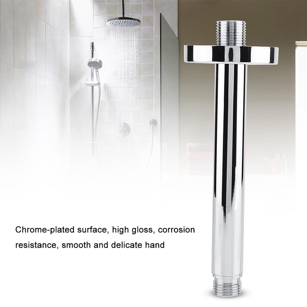 Shower Arm Tube 15/20/25/30cm Round Top Shower Arm Tube Wall-mounted Bathroom Ceiling Shower Head Extension