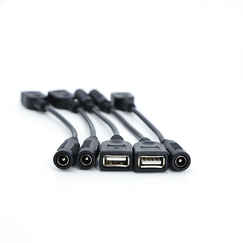 10cm USB 2.0 Female Converter to DC Female 5.5x2.1mm Cable 5521 Power Jack Conector 5.5x2.1 Adapter 5V Charing Cord wire