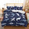 3D Digital Shark Duvet Cover Set With Pillowcase Bedding Set Single Double Twin Full Queen King Size Bed Set For Bedroom Decor