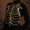 Scheletro di Plastica Realistico Costume Accessori Per Feste di Halloween e Spettacoli Teatrali Con Design Dettagliato