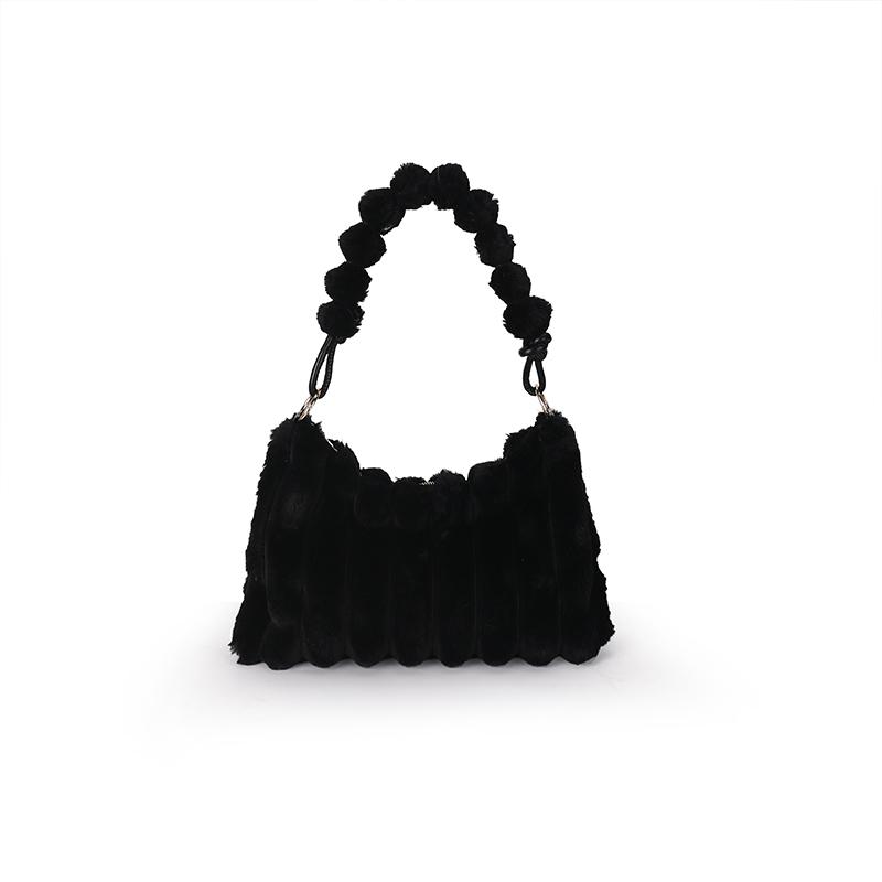 Soft Plush Shoulder Bags For Women 2026 Winter New Designer Purses And Handbags Luxury Underarm Hobo Tote Large Capacity Fur Bag