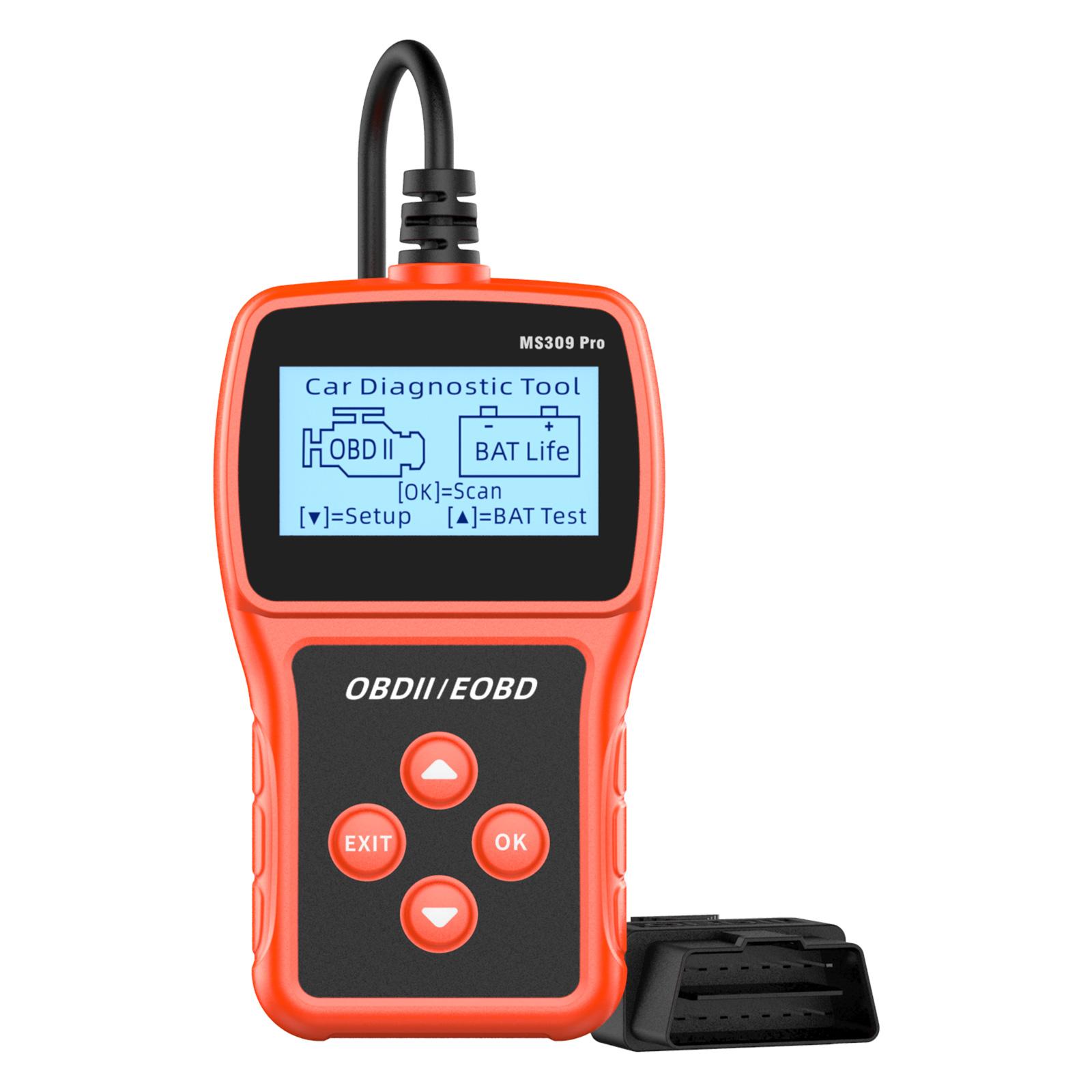 Сканер OBD2 Инструменты для диагностики системы двигателя автомобиля Тестер аккумулятора Коды неисправностей Сканер OBD Считыватель кодов неисправностей автомобиля Инструменты для сканирования механика оранжевый