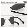 Retro Square Frame Slimming Sunglasses for Women - Anti-UV High-End Design