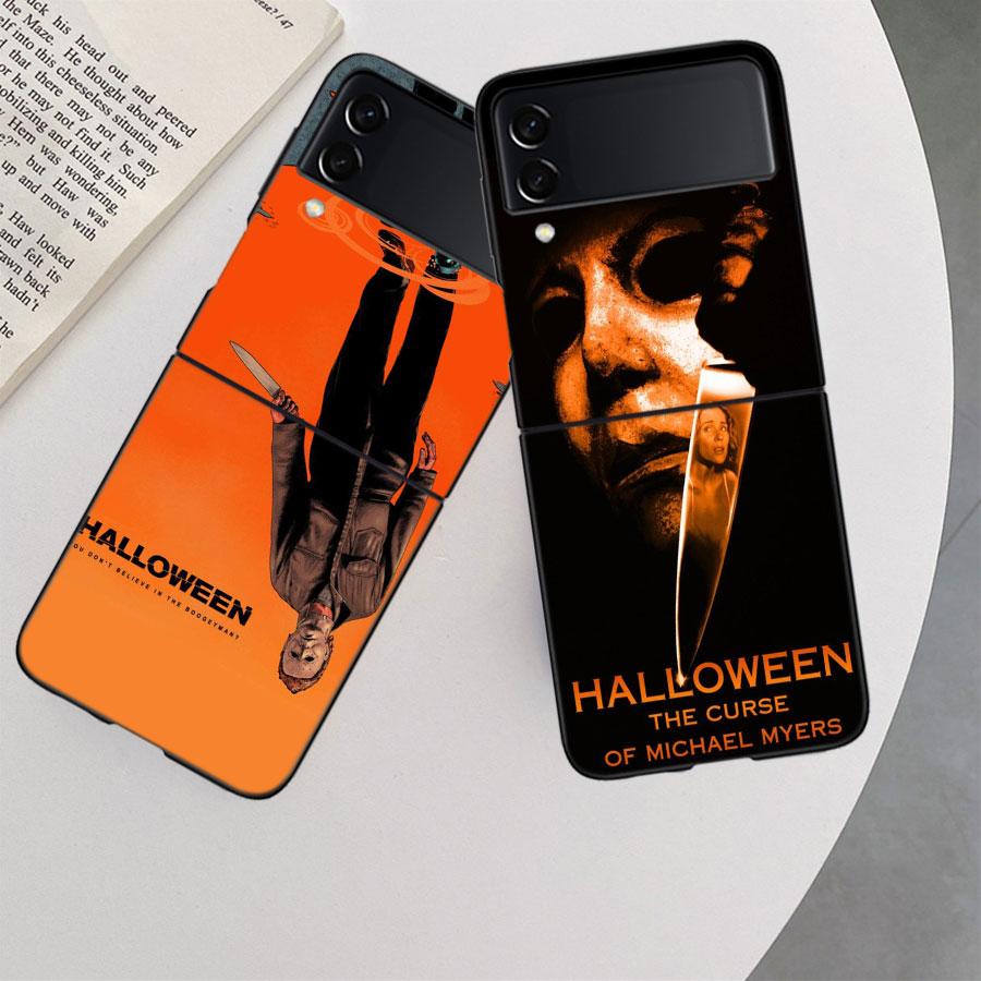 Halloween The Curse Of Michael Myers Horror Movie Case for Samsung Galaxy Z Flip 6 Flip 5 4 3 5G Black Cell Phone Cover Samsu