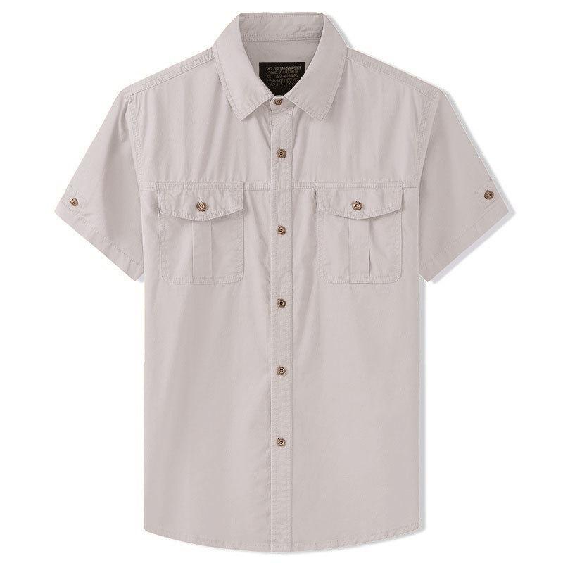 Men's Shirts Outdoor Short-sleeved Shirts Summer Casual Men's Anti-wrinkle No-iron Workwear Breathable Shirt Tops