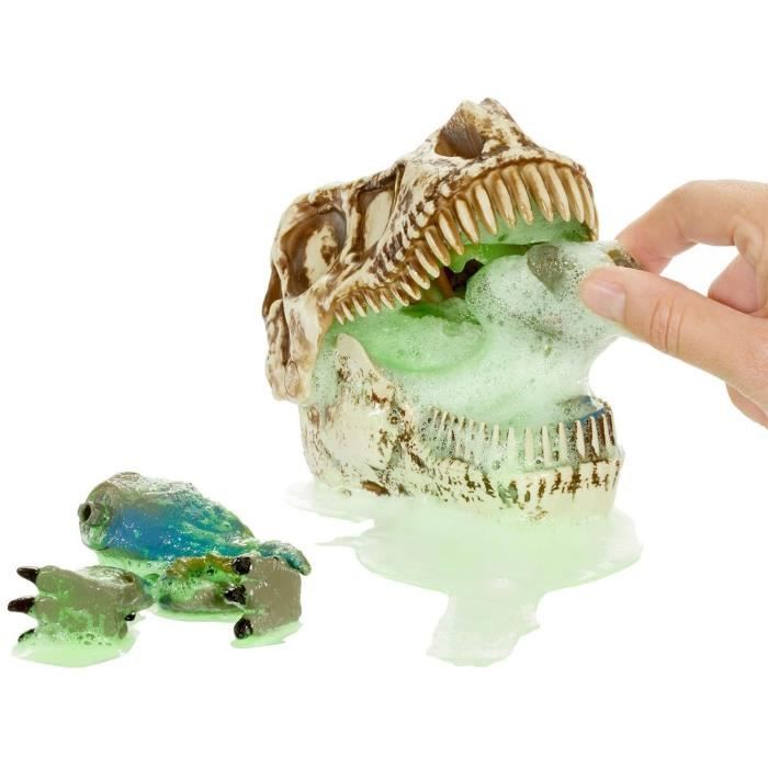 Grossmos - tête de dinosaure géante - découvre tes mini dinosaures dans le slime - 4 modèles à collectionner - aléatoire