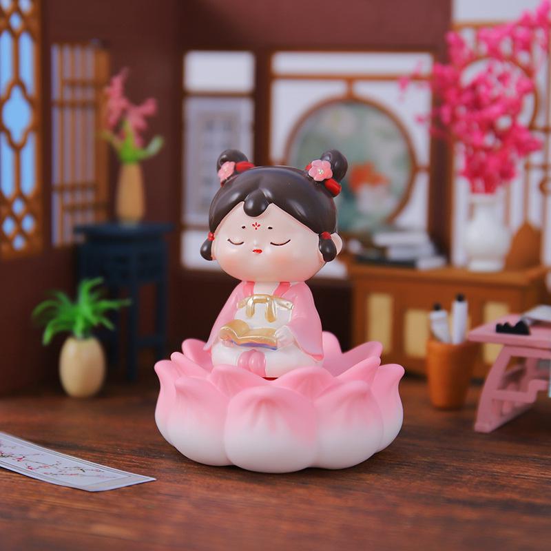 Kreativer Handyhalter im Stil der Tang-Dynastie mit Glücksbringer: Exquisites Harzornament