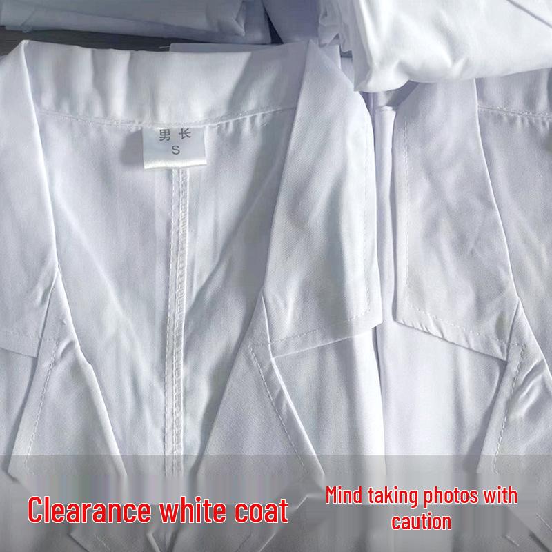 Unisex Custom Logo Long Sleeve Laboratory Coat