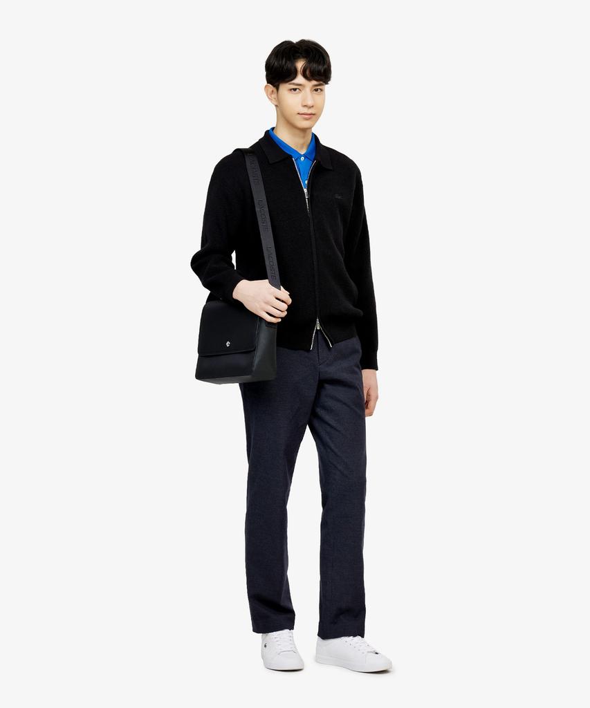 Lacoste Men'S Rib Collar Zip-Up Cardigan Ah403E-56G 031