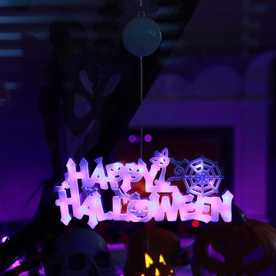 

Подвеска-знак Хэллоуина, веселый световой знак Happy Halloween для домашней вечеринки, праздничное украшение