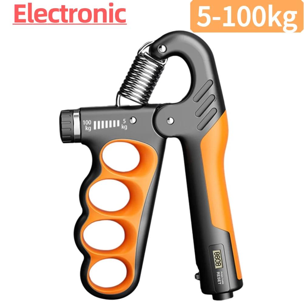 Hand Grip Strengthener Grip Strength Trainer Ergonomic Handle Ergonomic Hand Gripper 5-150KG Resistance Adjustable for Home Gym