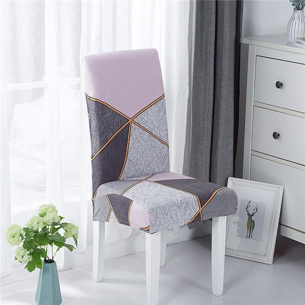 Spandex Chair Covers Elastic Geometric Dining Chair Slipcover Case Stretch Seat Cover For Wedding El Banquet Dining Room