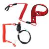 Boat Stop Switch Safety Lanyard Red Plastic Tether Cord Emergency Kill Switch for Outboard Engine Speedboat Use