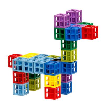 Cuburi de construcție interconectabile cu șase fețe pentru educație timpurie și dezvoltarea creativității la copii