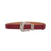 Women'S Leather Belt Personalized Retro Style Carved Needle Buckle Skirt Decorative Belt Women