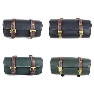 Bike Saddle Bag Side Bag Roll Handlebar Tail Rack Storage Tool Pouch with Straps