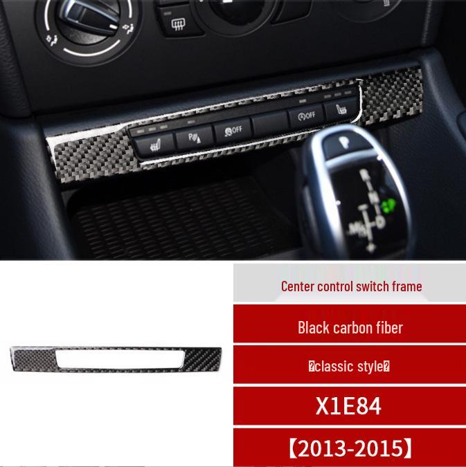 Carbon Fiber Gear Shift Panel Frame Sticker for 2011-2015 BMW X1 E84 Interior Modification