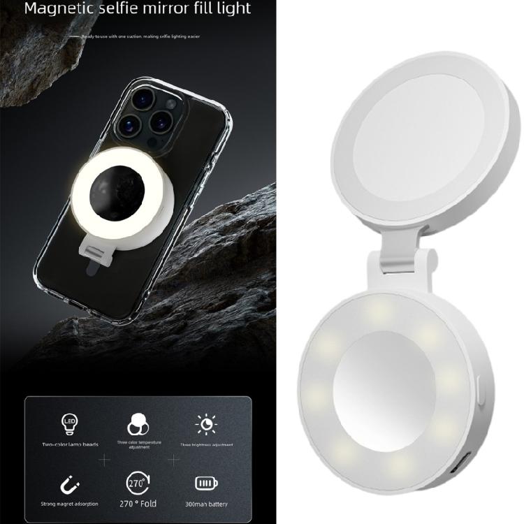Snap On Magnetic Phone Light Portable Studio Lighting Equipment For Portrait Selfies Video Recording Dimmable Plastic Construction