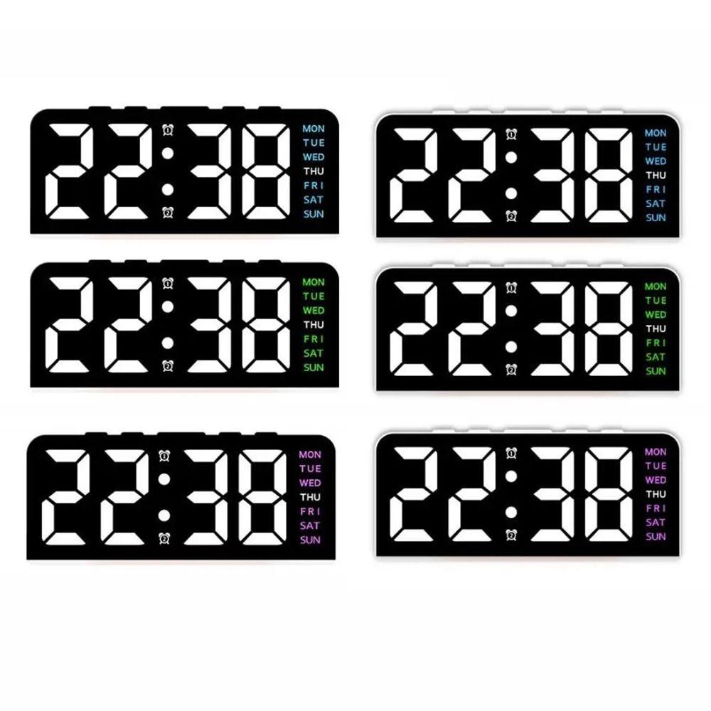 4 Levels Brightness Digital Alarm Clock Dual Alarms Electronic LED Clock  Bedside Use