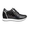Mod Womens/Ladies Quilted Leather Hidden Wedge Trainers