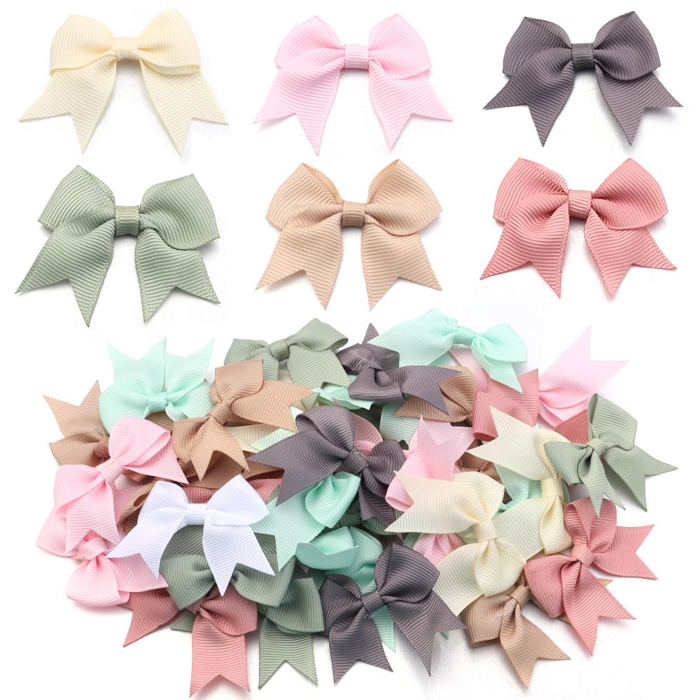 20pcs/lot Polyester Satin Ribbon Bows Handmade Bowknot Tie For Crafts Haircilp Clothing Wedding Party Decor DIY Gift Packing