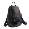 Style Leather Backpack Hand-Spliced Cowhide Large-Capacity Retro Anti-Theft Lock Backpack