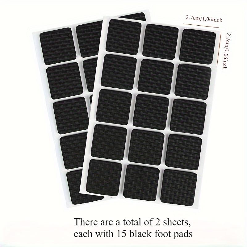 

30 шт. утолщенный противоцарапающий и противоизносный звукоизоляционный коврик для стола и стула квадратный черный самоклеящийся EVA для скамейки, дивана, мебели