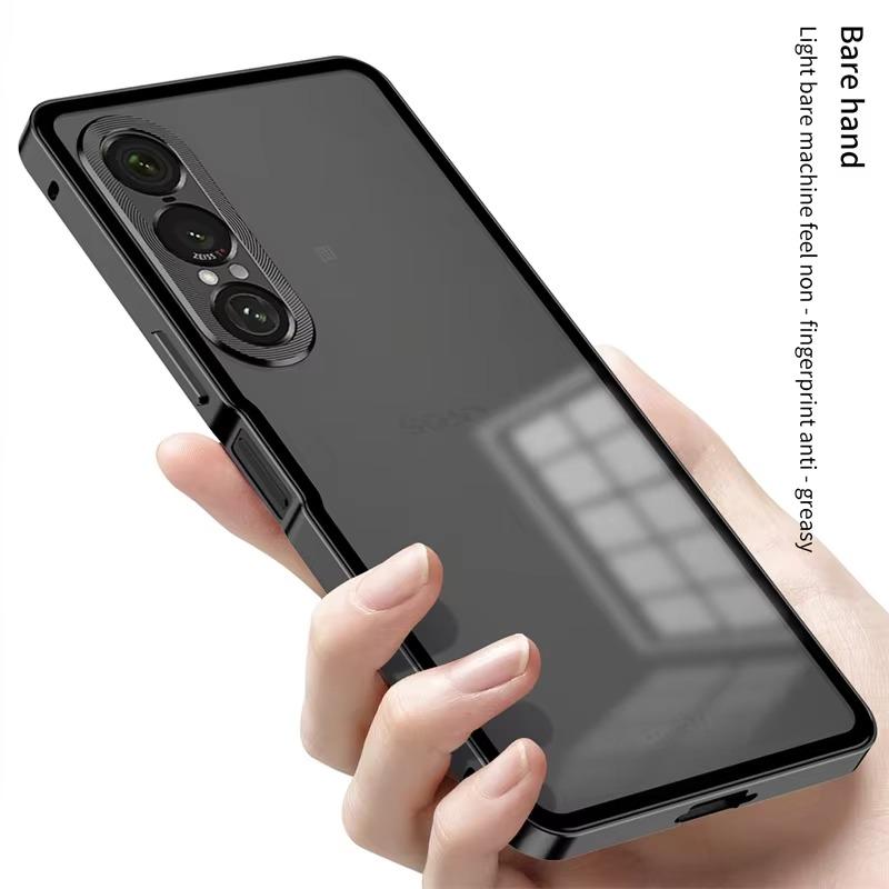 Alloy Metal Lens Protection Case For Sony Xperia 1 VII Transparent Tempered Glass Hard Shockproof Bumper For Xperia 1Vii 2025