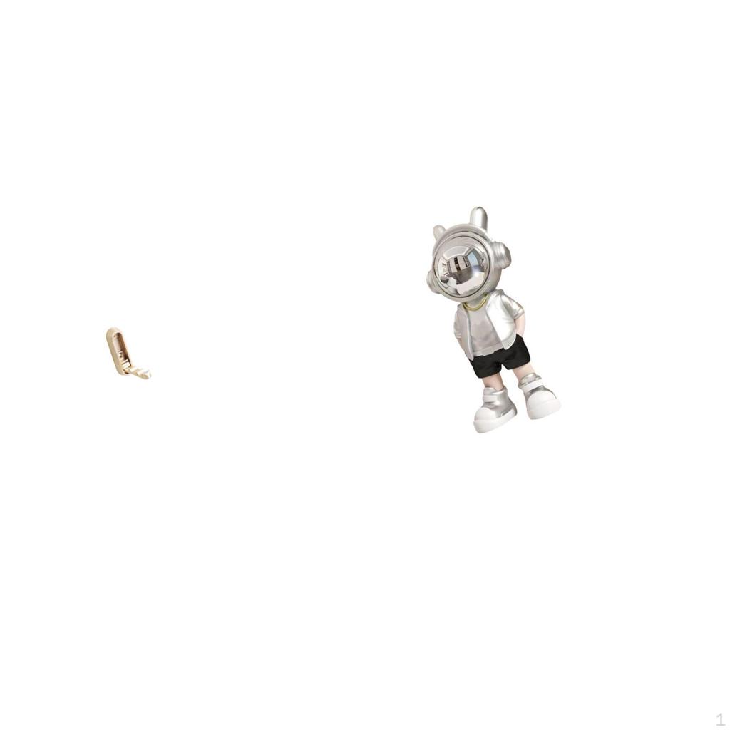 Folding Wall Hook Organizer with Astronaut Statue Tabletop Ornament Creative Modern Decorative