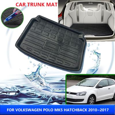 VW Volkswagen Polo GTI 5 MK5 6R 2010~2017 2013 2015 için Araba Bagaj Paspası Yüksek Sıcaklığa Dayanıklı Depolama Halısı Oto Aksesuarları