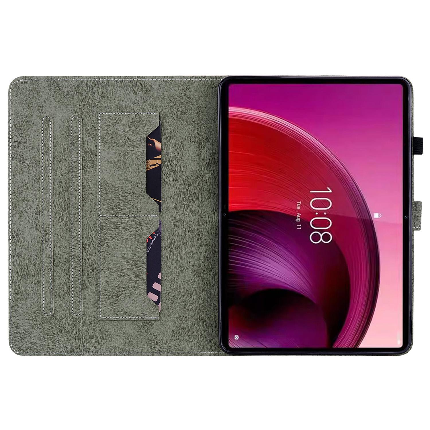 

For Lenovo Tab M11/Xiaoxin Pad 11 2024 Case Card Slots Leather Tablet Cover Red