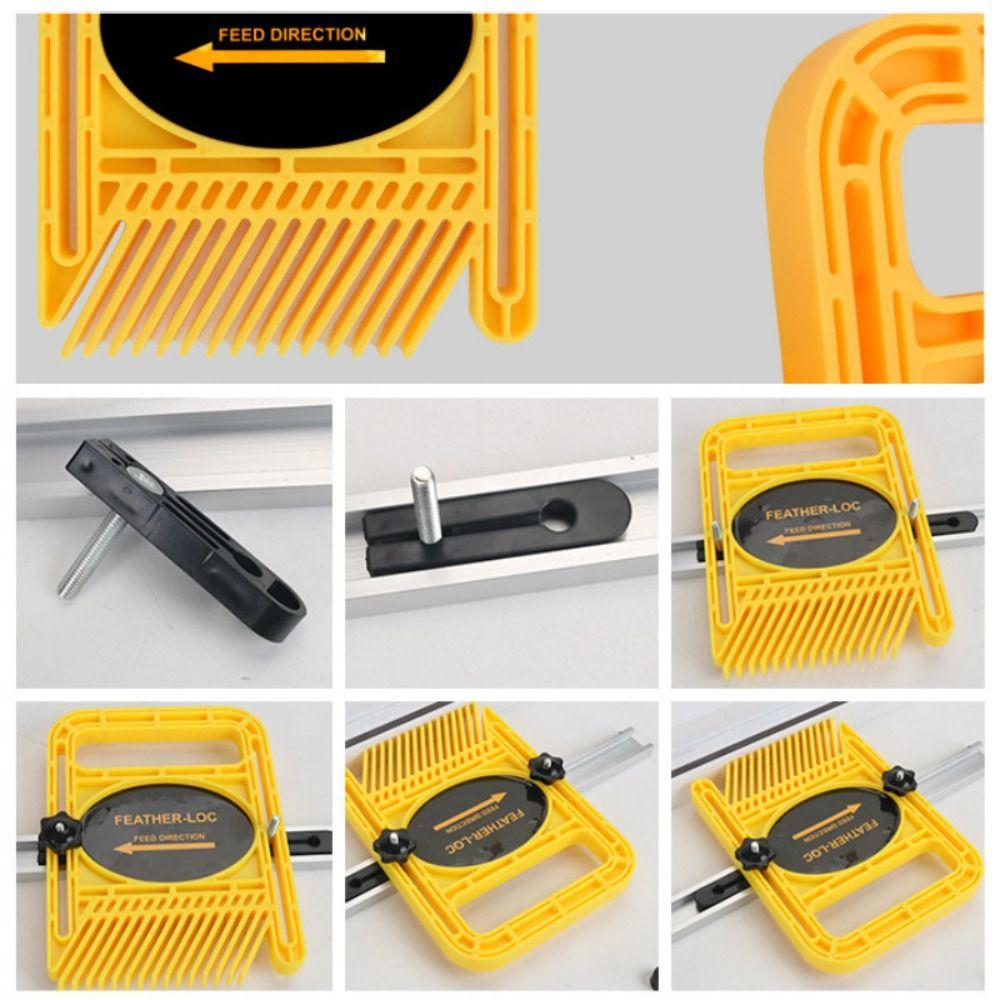 Multi-purpose Design Extended Feather Loc Board Miter Gauge Slot Woodworking Safety