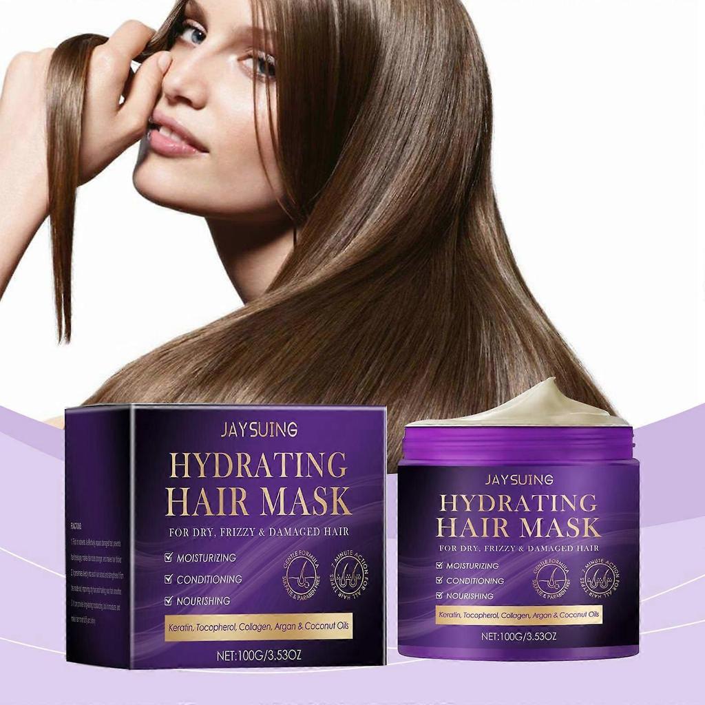 Masque capillaire hydratant Jaysuing - Soin du cuir chevelu, Nutrition des cheveux, Hydratation, Volume, Douceur et Brillance