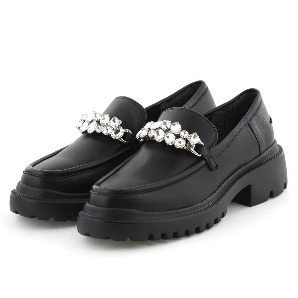 HIMIKO Himiko Sparkling Jewel Platform Loafers 641106 Black 240 / / /